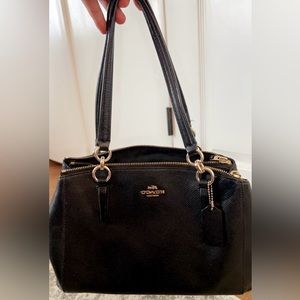 Coach Black Leather 3pocket Purse
